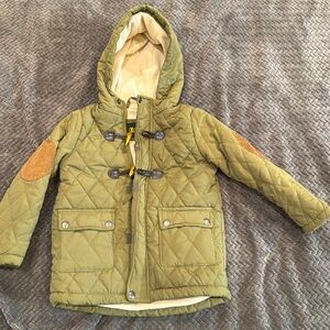 Boys winter hoodie jacket 4T quilted design, warm, unique details